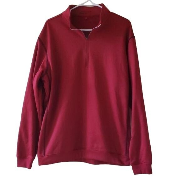 Nike Golf Mens Therma-Fit Pullover Sweatshirt Large Red - Picture 1 of 7